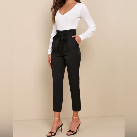 Lulus Pants - LAST PRICE DROP! LuLus With Confidence Paper bag Waist Pants